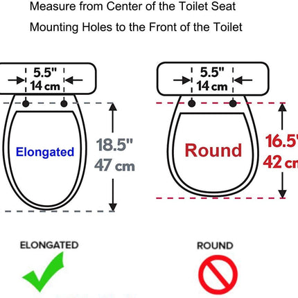 Premium Elongated Toilet Seat with Bidet T Adapter(7/8” x 7/8” x 3/8”).