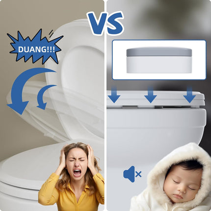 Premium Elongated Toilet Seat with Toilet Seat Bumpers.
