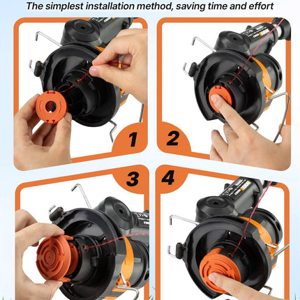 20 Pack (WA0010)Replacement Trimmer Line Spool Compatible with Worx Weed Eater, 0.065 inch Trimmer Line Refills for Worx Trimmer,Weed Wacker String Replacement Parts(16 Trimmer Spools,4 Trimmer Caps).