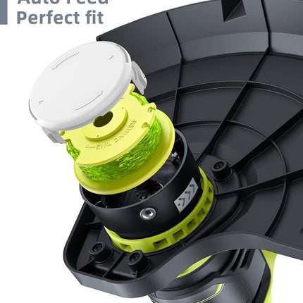 24 PCS Weed Wacker String and 4 Pack AC14HCA Replacement Spool Cap Compatible with Ryobi One Plus+ AC80RL3.