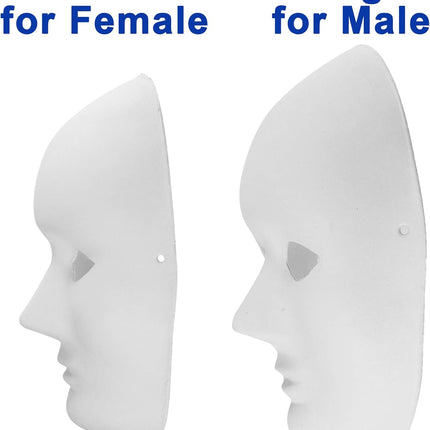14 Pack Paper Mache Masks - 2 Sizes for Artistic Projects, Theater, Halloween, Masquerade Parties, Classroom Art.