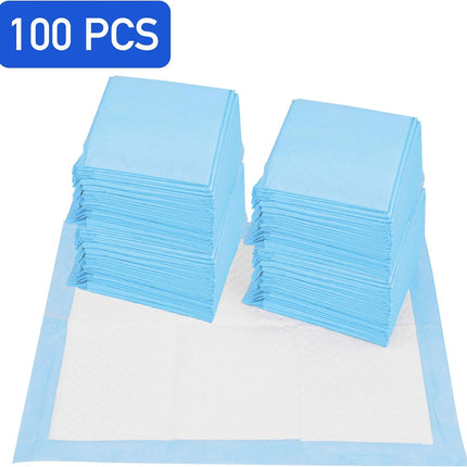 (100 Pads)  Ultra Absorbency Pet Toilet Training Pads 18" x 13" Moisture Locking Technology Turns Liquid into Gel - Perfect for Rabbits and Guinea Pigs.