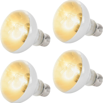 (4-Pack 100W Reptile Heat Lamp Bulbs - UVA Daylight Basking Light Bulbs for Reptiles, Turtles, Lizard, Bearded Dragon and Amphibians - 120V R80 Reflector Bulbs with E26 Screw Cap Base.