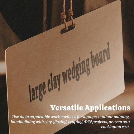 Clay Wedging Board with Convenient Built-in Handle - 24 x 18" Portable Clay Board for Ceramics, Clay Crafts, and Pottery - Sturdy 9mm Thickness MDF Tote Board for Clay Art Enthusiasts.