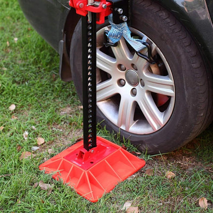 11.5" x 11.5" Off-Road Hi-Lift Jack Base and Stabilizer - Keep Jacks from Sinking with Heavy-Duty Plastic Jack Stand Base for Lifting Jacks and Farm Jacks with 4.1" x 7" Base.
