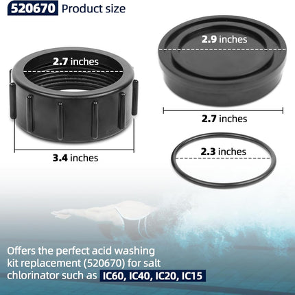 Chlorinator Lid Cover and 520670 The Exact Acid Washing Kit Replacement.