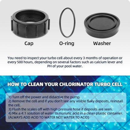 Chlorinator Lid Cover and 520670 The Exact Acid Washing Kit Replacement.