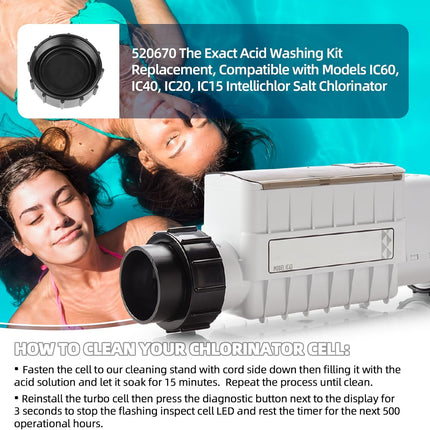 Chlorinator Lid Cover and 520670 The Exact Acid Washing Kit Replacement.