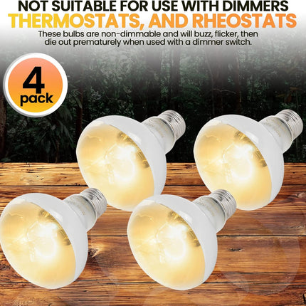 (4-Pack) Reptile Bowls and 100W UVA Heat Lamp Bulbs, (2-Pack) Water and Food Bowls and 4-Pack Reptile Heat Lamp Bulbs.