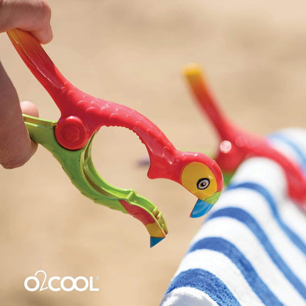Boca Clips - Beach Towel Clips for Beach Chairs, Pool and Patio Accessories Clothes Pins for Bags, 2-Pack (Caribbean Cocktail).