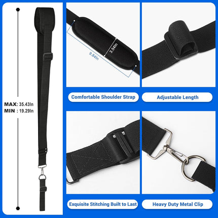 Garden Tools Set, 8 Piece Gardening Tools Set with Non Slip Ergonomic Handle+ Trimmer Shoulder Strap for Weed, Adjustable Shoulder Straps Pads.