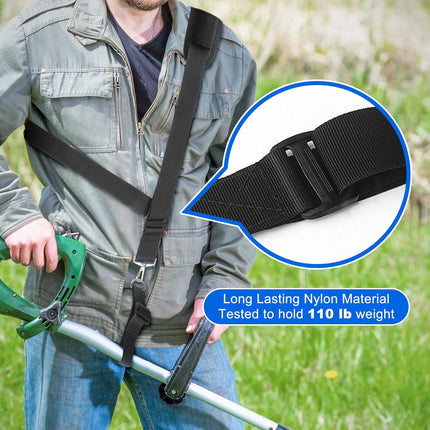 Garden Tools Set, 3 Pack Heavy Duty Gardening Tools Set + Trimmer Shoulder Strap for Weed, Adjustable Shoulder Straps Pads.
