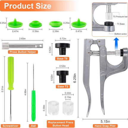30 Pack Laundry Hooks Hanging Clips Clothes Pins Closet Hanger Organizer + Snap Button Kit with Snaps Pliers, 240 Sets Plastic Snaps for Fabric.