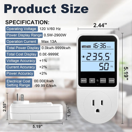 Over The Sink Dish Drying Rack, Roll Up Dish Drying Rack Kitchen Dish Rack + Upgraded Watt Meter, Watt Usage Meter Plug Home Energy Monitor Consumption.