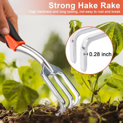 Garden Tools Set, 3 Pack Heavy Duty Gardening Tools Set Include Garden Shovel + Hand Rake Garden Tool, Heavy Duty Hand Cultivators for Gardening.