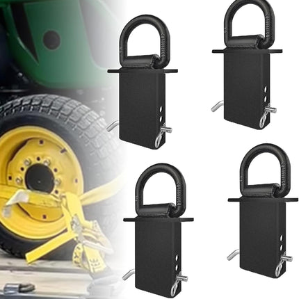 4Pcs 12000lbs Heavy Duty Removable D Ring Stake Pocket tie Down for Utility Trailers and Flatbeds Equipped with Stake Pockets Stake Pocket D-Rings (Pack of 4).