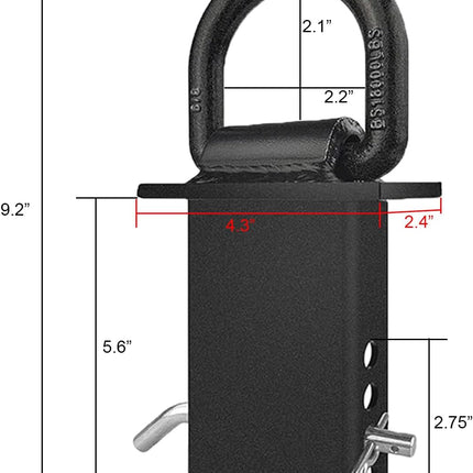4Pcs 12000lbs Heavy Duty Removable D Ring Stake Pocket tie Down for Utility Trailers and Flatbeds Equipped with Stake Pockets Stake Pocket D-Rings (Pack of 4).