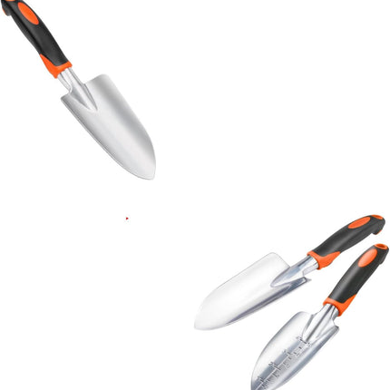 Garden Shovel Garden Hand Trowel, Heavy Duty Hand Shovel with Ergonomic Handle Garden Shovel Trowel + Garden Tool Set, 2 Pack Heavy Duty Gardening Tools Set.