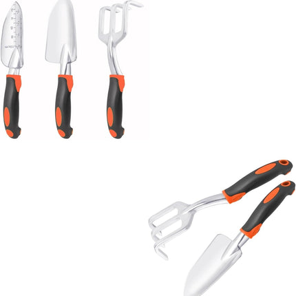 Garden Tools Set, 3 Pack Heavy Duty Gardening Tools Set + Garden Tool Set, 2 Pack Heavy Duty Gardening Tools Set.