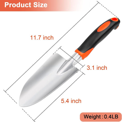 Garden Shovel Garden Hand Trowel, Heavy Duty Hand Shovel with Ergonomic Handle + Garden Tool Set, 2 Pack Heavy Duty Gardening Tools Set.