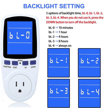 Upgraded Watt Power Meter Plug Home Electrical Usage Monitor Consumption+Garden Shovel Trowel Garden Tool with Measurement Mark.
