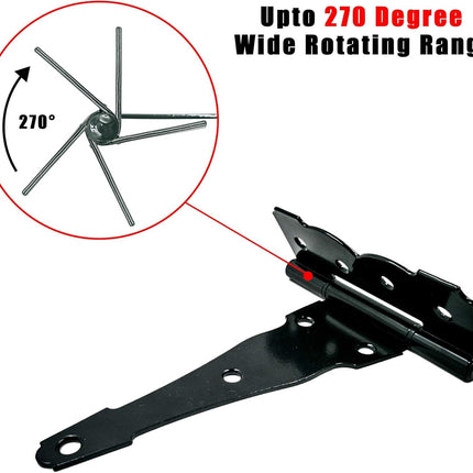 4 inch Strap Hinges - Heavy Duty, Rustproof, Classic Antique Shed Door Hinges (6, 4 inch).