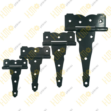 4 inch Strap Hinges - Heavy Duty, Rustproof, Classic Antique Shed Door Hinges (6, 4 inch).