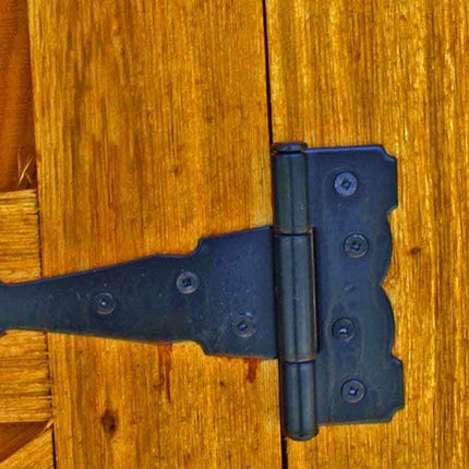 4 inch Strap Hinges - Heavy Duty, Rustproof, Classic Antique Shed Door Hinges (6, 4 inch).