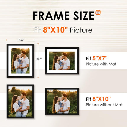 8x10 Picture Frame Set of 2 & 8.5x11 Picture Frame Bulk-6 Pack.