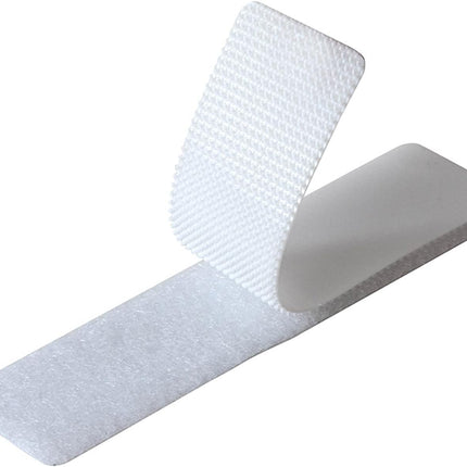 24 Sets 1x4 Inch Hook and Loop Strips with Adhesive Self Adhesive Fasteners Mounting Tape for Home or Office e - Instead of Holes and Screws, White.
