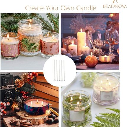 Candle Cotton Wicks 4 Inch 150pcs Short Candle Making Wicks for Making DIY.