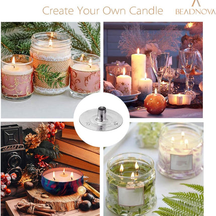 Candle Wick Base 100pcs Candle Wick Cilps Stainer Tabs for DIY and Making (12.5mm/ 0.5inch).