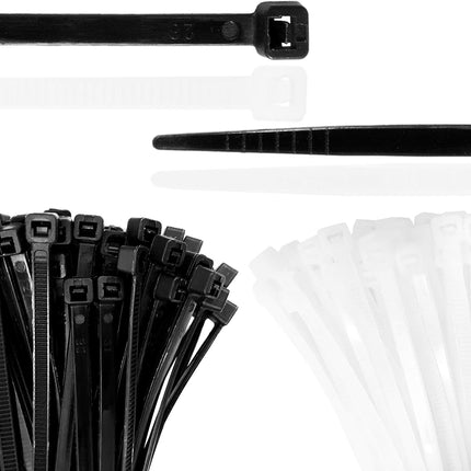 Cable Ties 100 Pcs Wraps Zip Ties Heavy Duty for Multi-Purpose(6 Inch, Black and White, 50pcs for Each).