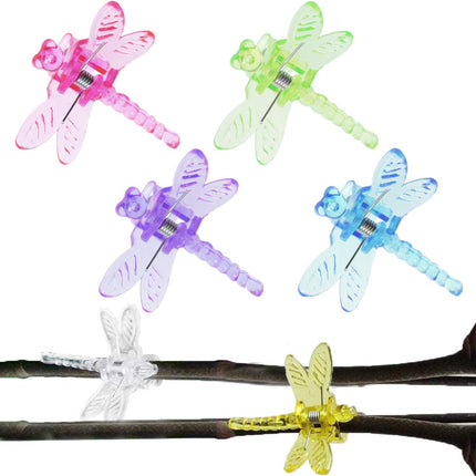 Dragonfly Plant Clips - 30PCS Mix Color Orchid & Vine Support Clips.