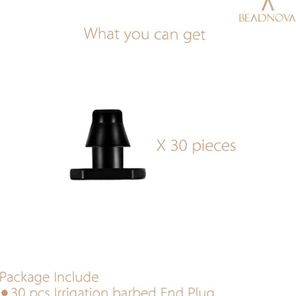 Drip Irrigation Connectors 30 Pcs 1/4 Inch Barbed Drip Line Plugs End Plugs Irrigation Connectors for 1/4 Inch Tubing Water Tubing Gardening Supplies (30pcs).