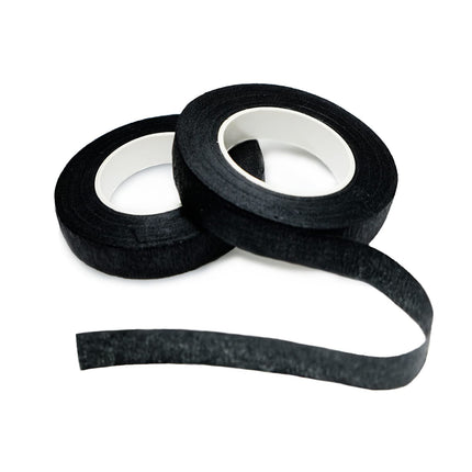Floral Tape 1/2inch Black Flower Tape for Bouquets Floral Arranging Stem Wrap Craft (Black 2roll, Total 60yards).