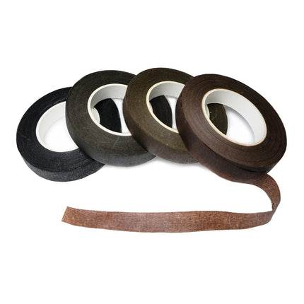 Floral Tape 1/2inch Mix Brown Black Flower Tape for Bouquets Floral Arranging Stem Wrap Craft (4 Colors Mix, Total 120yards).