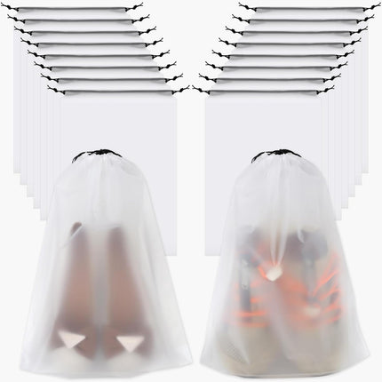 18 Pack Shoe Bags - 11.8in x 15.7in, Storage Bags for Packing, Travel Essentials for Men and Women.