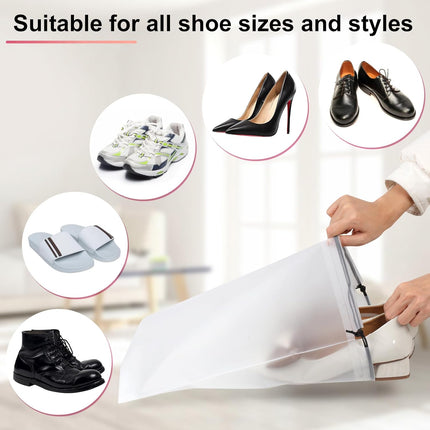 18 Pack Shoe Bags - 11.8in x 15.7in, Storage Bags for Packing, Travel Essentials for Men and Women.