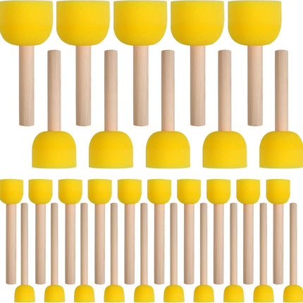 30 Pcs Round Sponges Brh Set, Round Sponge Brhes for Painting, Paint Sponges for Acrylic, Painting Tools for Kids Arts and Crafts (4 Sizes).