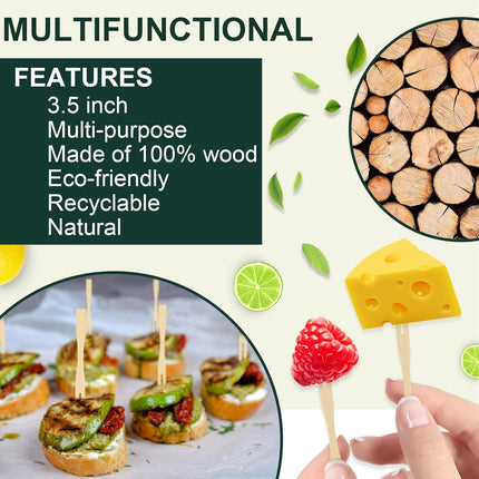 400PCS 3.5 Inch Appetizer Forks, Mini Forks, Mini Forks For Appetizers, Disposable Bamboo Forks Can Be ed For Desserts, Sandwiches, Burgers, Salads, Buffets, Drinks, Vegetables And More.