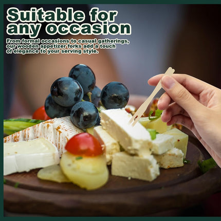 400PCS 3.5 Inch Appetizer Forks, Mini Forks, Mini Forks For Appetizers, Disposable Bamboo Forks Can Be ed For Desserts, Sandwiches, Burgers, Salads, Buffets, Drinks, Vegetables And More.