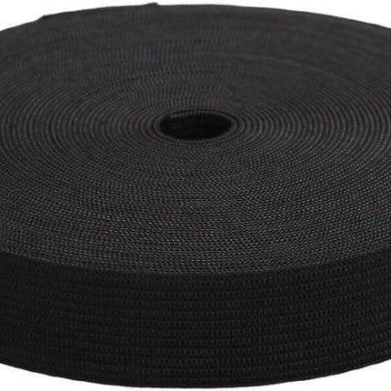 1 Inch by 20 Yard Black Heavy Stretch High Elasticity Elastic Spool Knit Elastic Bands for Sewing.