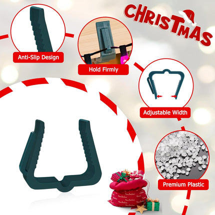 Christmas Light Hanger Clips Fascia Board Light Clips Plastic Holiday Deck Banister Hanger for Christmas Fascia Board Roof Gutter Fence Eave Decoration, Green (30 PCS, 1 5/8").