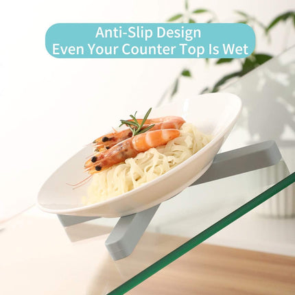3 Pack Heat-Resistant Foldable Silicone Trivets,Folding Trivet for Hot Pots and Pans,Non-Slip,Space-Saving,Easy to Clean.