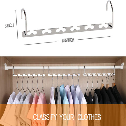 Space Saving Hangers Metal Hanger Magic Cascading Hanger Closet Clothes Organizer(4 Pack).