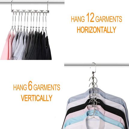 Space Saving Hangers Metal Hanger Magic Cascading Hanger Closet Clothes Organizer(4 Pack).