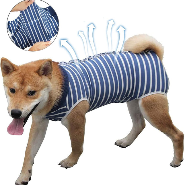 Dog Recovery Suit for Abdominal Wounds, Breathable Dog Surgery Recovery Suit for Dogs, E-Collar Alternative After Surgery Wear Suit for Small/Medium Dogs.