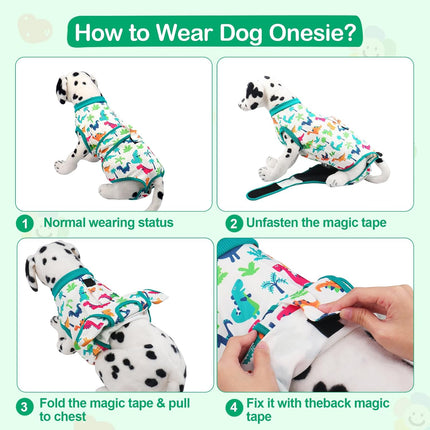 Recovery Suit for Dogs After Surgery, Dog Surgery Suit Onesie Female Spay for Small Medium Dogs, Breathable Dog Recovery Suit Body Suits for Anti Licking Abdominal Wounds Cone Alternative.