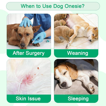 Recovery Suit for Dogs After Surgery, Dog Surgery Suit Onesie Female Spay for Small Medium Dogs, Breathable Dog Recovery Suit Body Suits for Anti Licking Abdominal Wounds Cone Alternative.